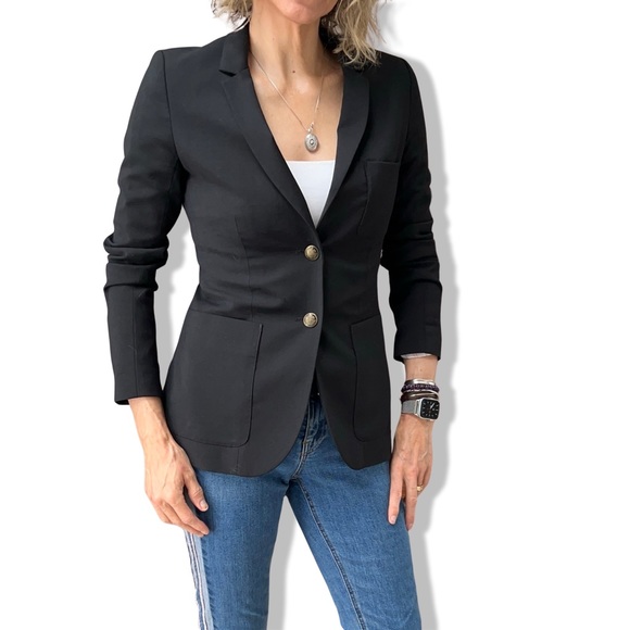 Women's Aritzia Talula Exeter Boyfriend Wool Blend Blazer in Black Size 2 - Picture 7 of 13